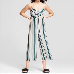 Xhilaration || Tie Front Wide Leg Jumpsuit
